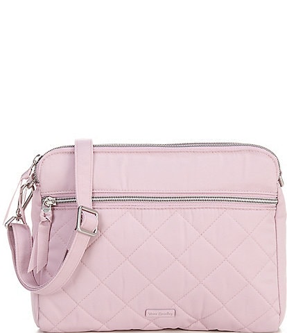 Vera Bradley Hydrangea Pink Triple Compartment Crossbody Bag