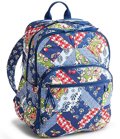 Vera Bradley Large Bancroft Cherry Patchwork Backpack