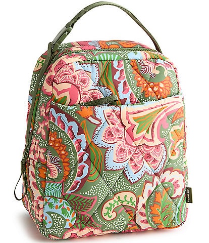 Vera Bradley Large Leaf Me Not Paisley Featherweight Nylon Lunch Bag