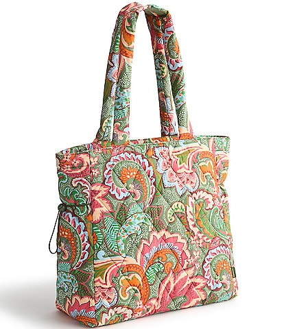 Vera Bradley Leaf Me Not Paisley Nylon Original Zip Tote Bag