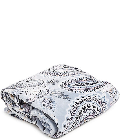 Vera Bradley Soft Sky Paisley Plush Throw Blanket