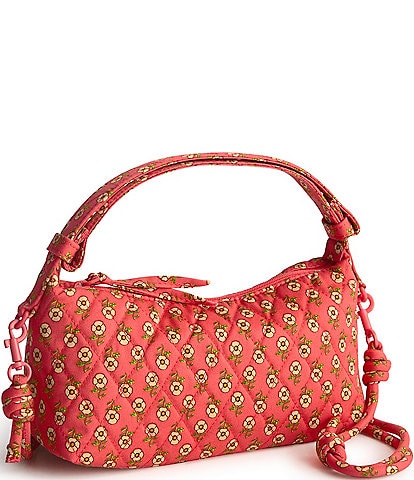 Vera Bradley Tiny Poppies Roxbury Crescent Shoulder Bag