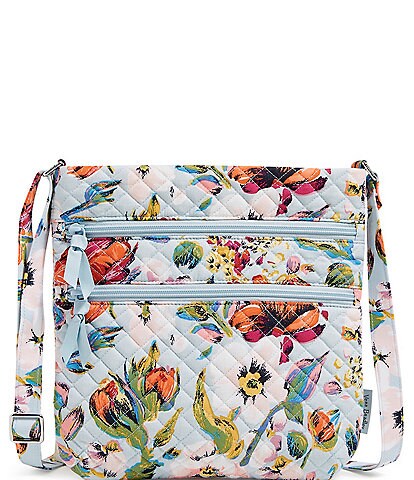 Vera Bradley Triple Zip Hipster Sea Air Floral Crossbody Bag