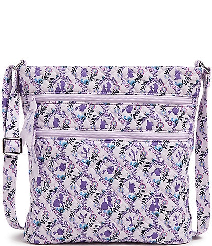 Vera Bradley x Disney Belle Floral Cameos Triple Zip Hipster Crossbody Bag