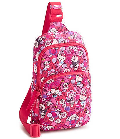 Vera Bradley x Hello Kitty Floral Lorman Sling Backpack