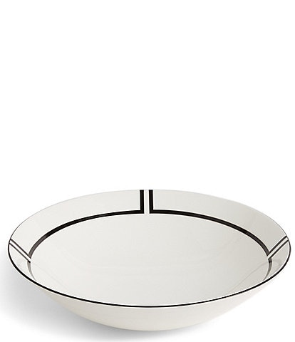 Vera Wang by Wedgwood Luxe Graphite Collection Art Deco Round Serving Bowl