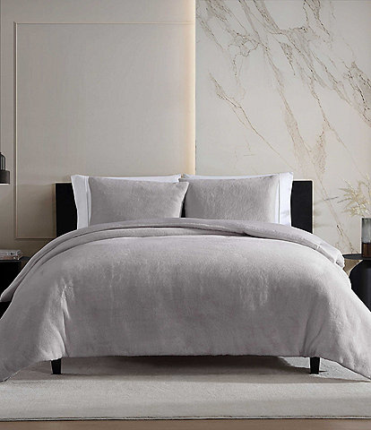 Vera Wang Signature Solid Faux Fur Comforter Mini Set