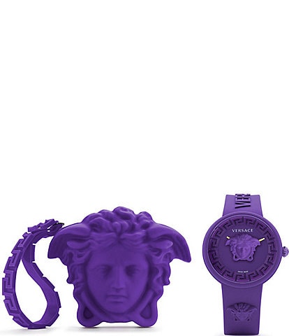 Versace Medusa Pop Quartz Analog Silicone Strap Watch