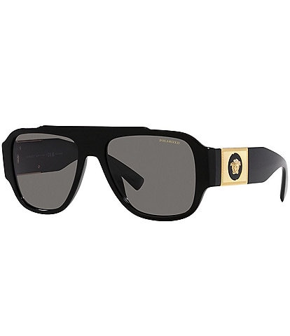 Versace Men's 0VE4436U 57mm Polarized Pillow Sunglasses