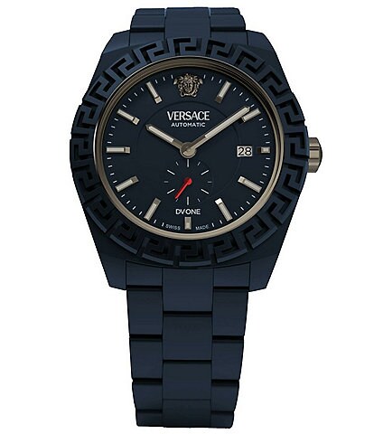 Versace Men's DV One Automatic Blue Ceramic Bracelet Watch