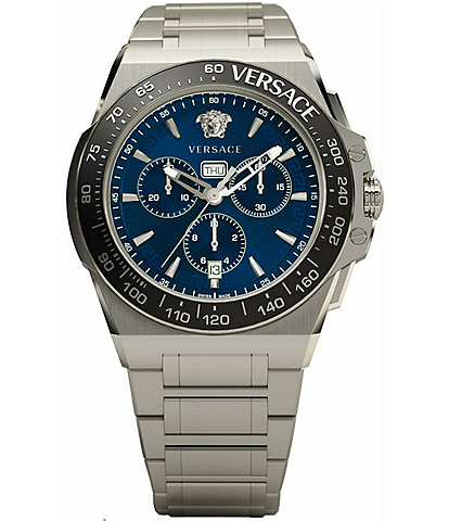 Versace Men's Greca Extreme Chronograph Stainless Steel Bracelet Watch