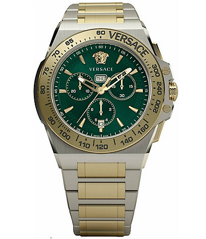 Versace Men's Greca Extreme Chronograph Two Tone Stainless Steel Bracelet Watch