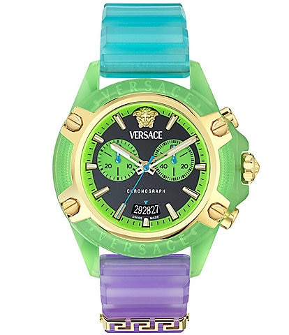Versace Men's Icon Active Chronograph Silicone Strap Watch