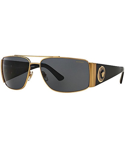 Versace Men's Ve2163 63mm Polarized Rectangle Sunglasses
