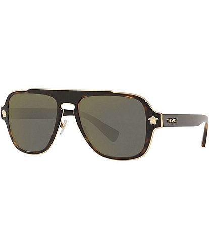 Versace Men's Ve2199 56mm Aviator Sunglasses