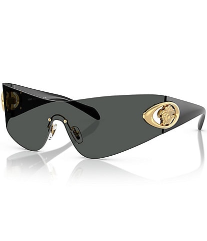 Versace Men's VE2280 42mm Rimless Wrap Sunglasses