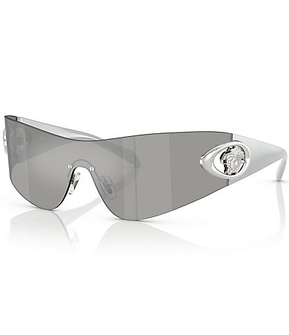 Versace Men's VE2280 42mm Wraparound Shield Sunglasses