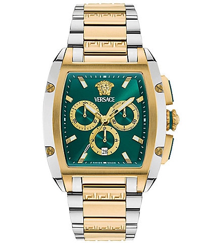 Versace Men's Versace Dominus Chronograph Two Tone Stainless Steel Bracelet Watch