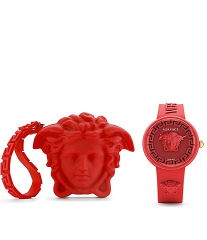 Versace Unisex Medusa Pop Quartz Analog Silicone Strap Watch