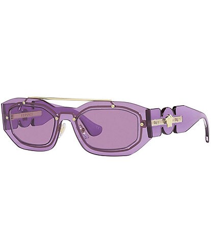 Versace Unisex Ve2235 51mm Transparent Rectangle Sunglasses