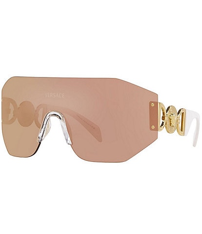 Versace Unisex VE2258 Winged Medusa 99mm Black Shield Sunglasses