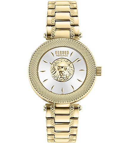 Versace Versus By Versace Women's Brick Lane Analog Gold Stainless Steel 36 mm Bracelet Watch