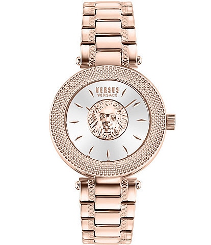 Versace Versus By Versace Women's Brick Lane Analog Rose Gold Tone Stainless Steel Bracelet Watch