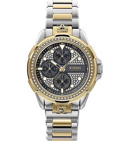 Versace Versus Versace Men's 6e Arrondissement Multifunction Two Tone Bracelet Watch