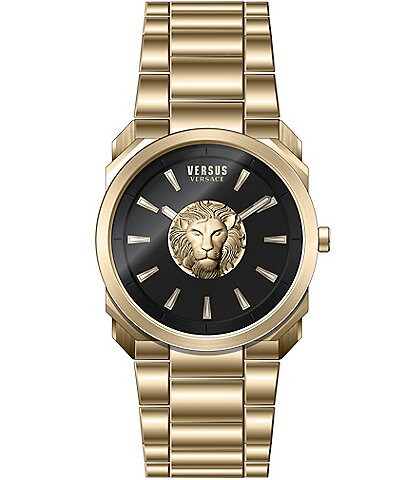 Versace Versus Versace Men's 902 Stainless Steel Bracelet Black Dial Watch