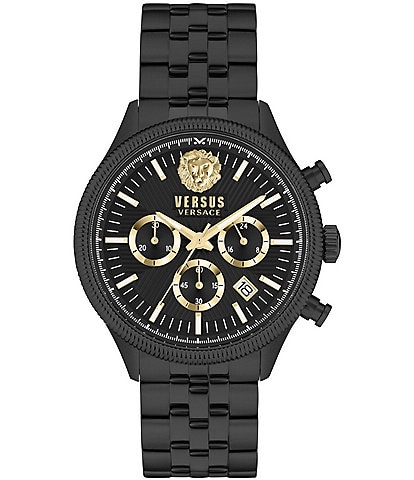 Versace Versus Versace Men's Colonne Chronograph Black Stainless Steel Bracelet Watch