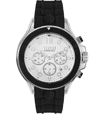 Versace Versus Versace Men's Volta Quartz Chronograph Black Silicone Strap Watch