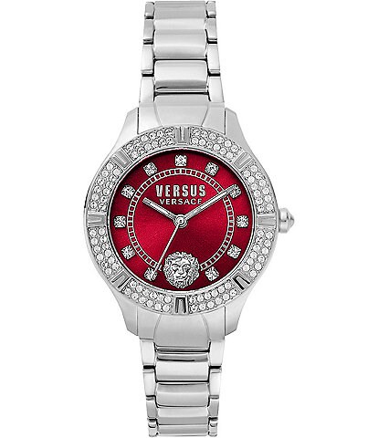 Versace Versus Versace Women's Canton Road Red Dial Crystal Bracelet Watch