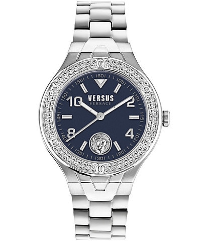 Versace Versus Versace Women's Vittoria Crystal Analog Stainless Steel Bracelet Watch