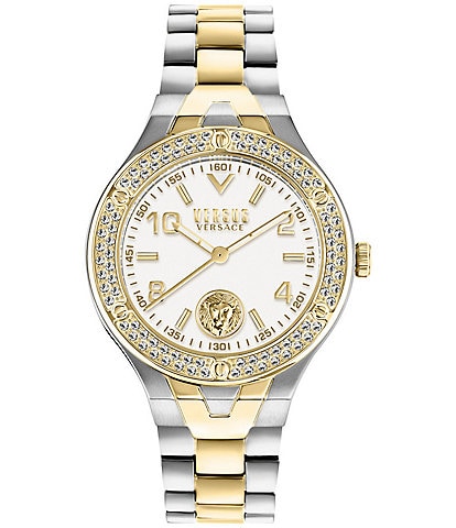 Versace Versus Versace Women's Vittoria Crystal Analog Two Tone Stainless Steel Bracelet Watch
