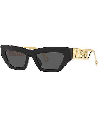 Versace Women's Cat Eye 90's Logo Sunglasses