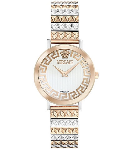 Versace Women's Daedalus Analog Two Tone Stainless Steel Bracelet Watch