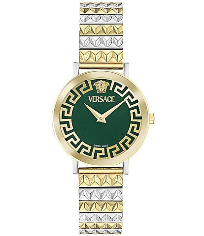 Versace Women's Daedalus Analog Two Tone Stainless Steel Bracelet Watch