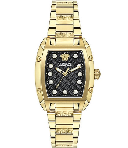 Versace Women's Dominus Analog Gold Tone Stainless Steel Bracelet Watch