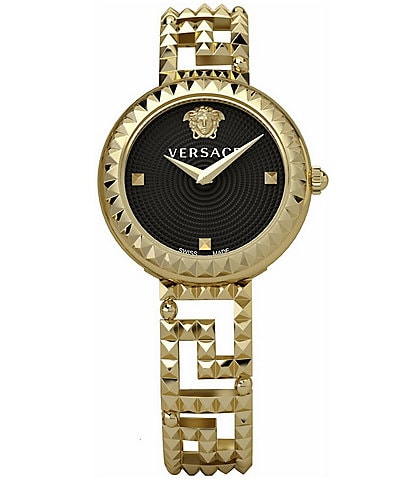Versace Women's Greca Goddess Quartz Analog Gold Bracelet Watch