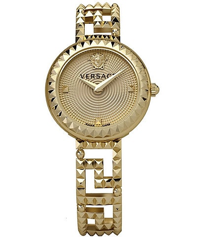 Versace Women's Greca Goddess Quartz Analog Gold Stainless Steel Bracelet Watch