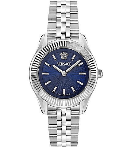 Versace Women's Greca Time Petite Quartz Analog Stainless Steel Bracelet Watch