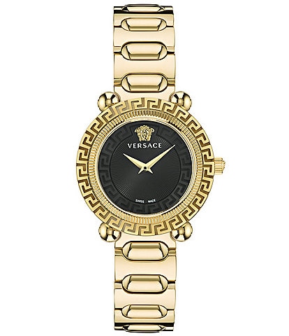 Versace Women's Greca Twist Quartz Analog Gold  Stainless Steel Bracelet Watch