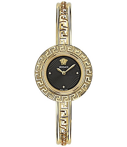 Versace Women's La Greca Analog Gold Tone Stainless Steel Bracelet Watch