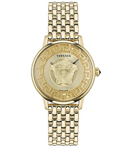 Versace Women's Medusa Alchemy Quartz Analog Gold Stainless Steel Bracelet Watch
