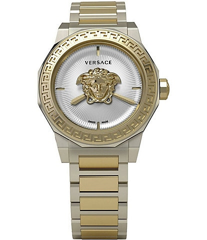 Versace Women's Medusa Deco Quartz Analog Two Tone Stainless Steel Bracelet Watch