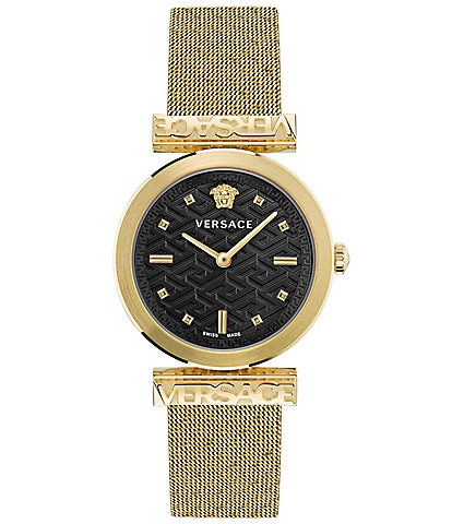 Versace Women's Regalia Quartz Analog Movement Gold Stainless Steel Mesh Bracelet Watch