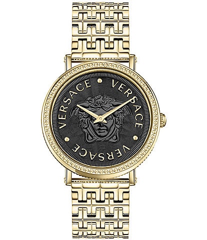Versace Women's V-Dollar Quartz Analog Gold Stainless Steel Bracelet Watch