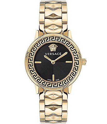 Versace Women's V-Tribute Quartz Analog Gold Stainless Steel Bracelet Watch