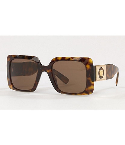 Versace Women's Ve4405 Square Havana 54mm Sunglasses