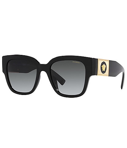 Versace Women's VE4437U Medusa Studs 54mm Black Square Sunglasses